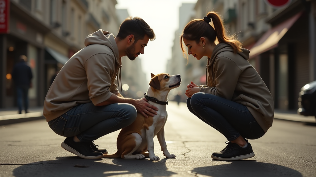 ber hrende stra enhund