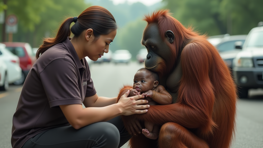 orang utan dame mutterschaft