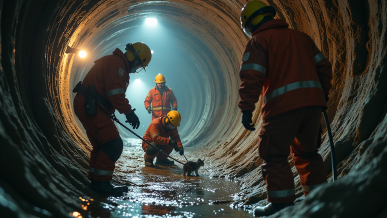 rettungsaktion abwasserkanal